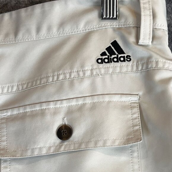 Adidas Pants Men 34x33 Beige Khaki Straight Golf Flat Front Outdoor Climalite - Picture 3 of 10